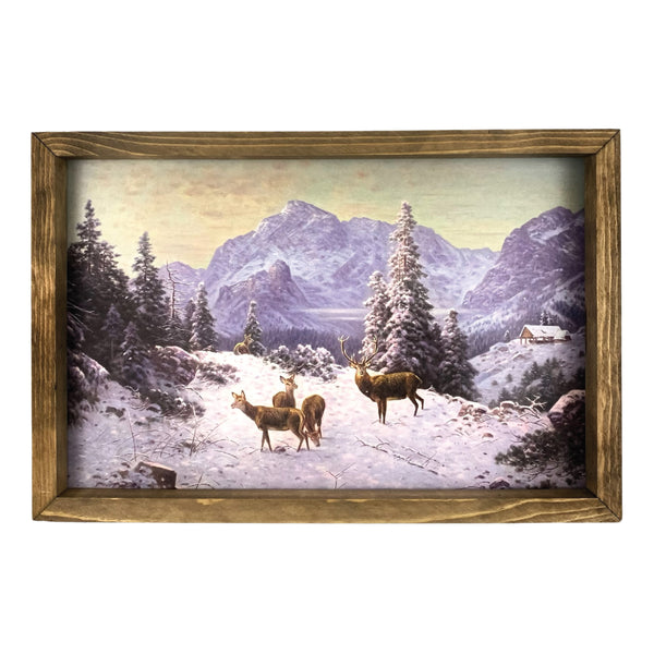 Deer in Winter <br>Framed Print