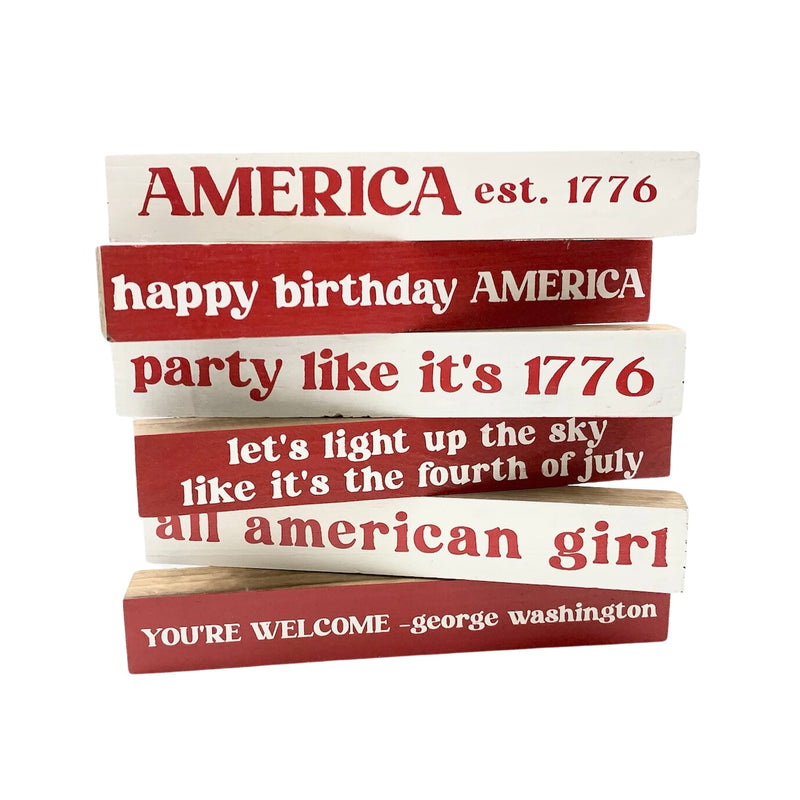 *SALE!* Party Like It's 1776 <br>Shelf Saying