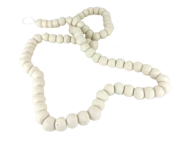 Felt Off White Ball Garland