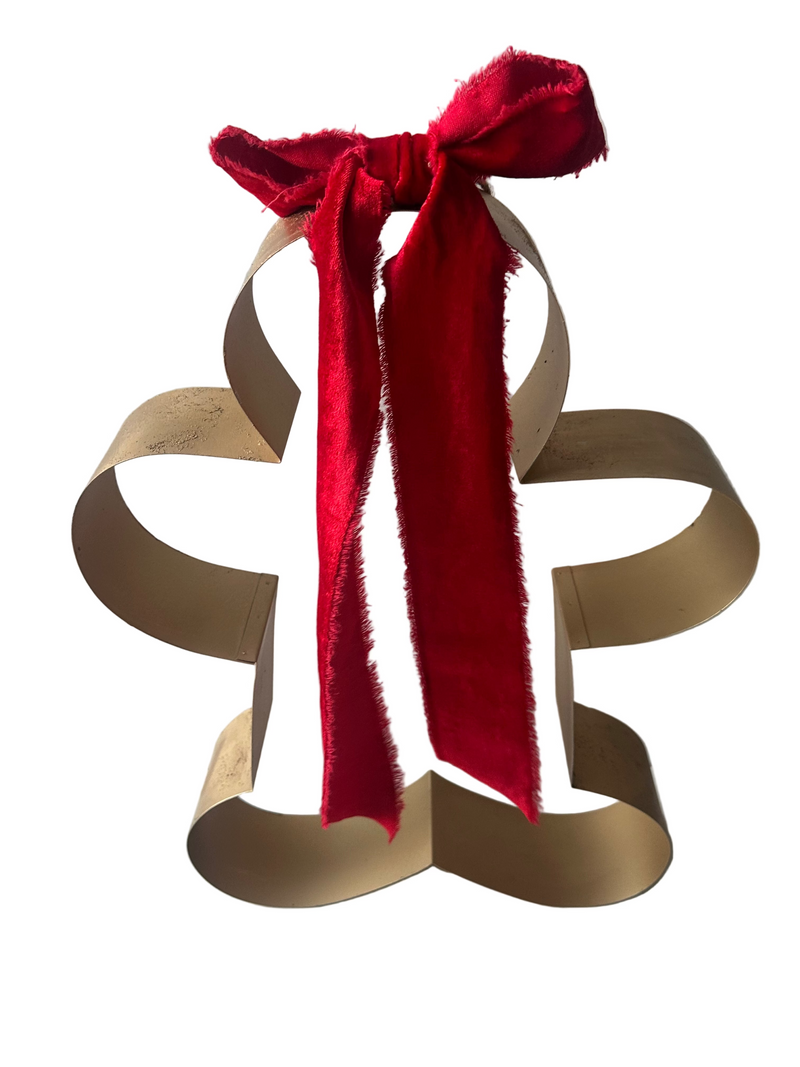 Gold Metal Gingerbread Cookie Cutter Cutout