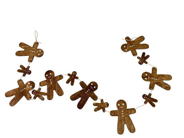 Gingerbread Wood Garland