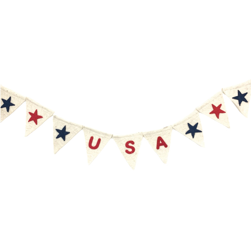 USA Felt Pennant Garland