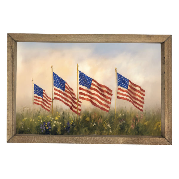 *SALE!* Four Flags Framed Art
