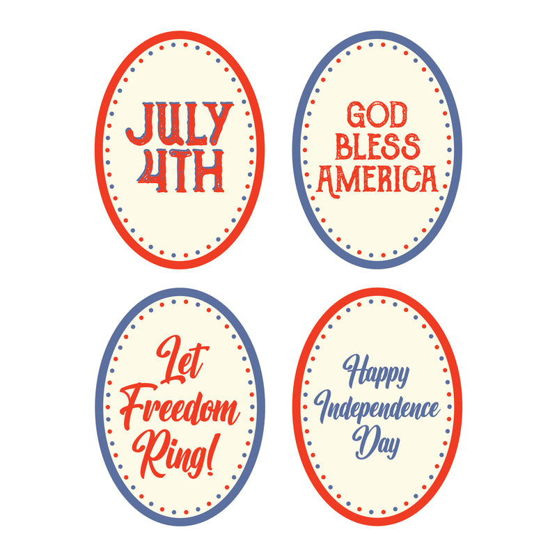 *SALE!* Oval Americana Text Ornament