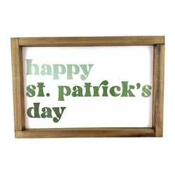 Happy St. Patrick's Day <br>Framed Saying