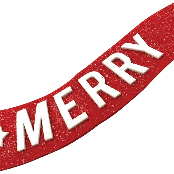 Merry Christmas Glitter Wave Sign