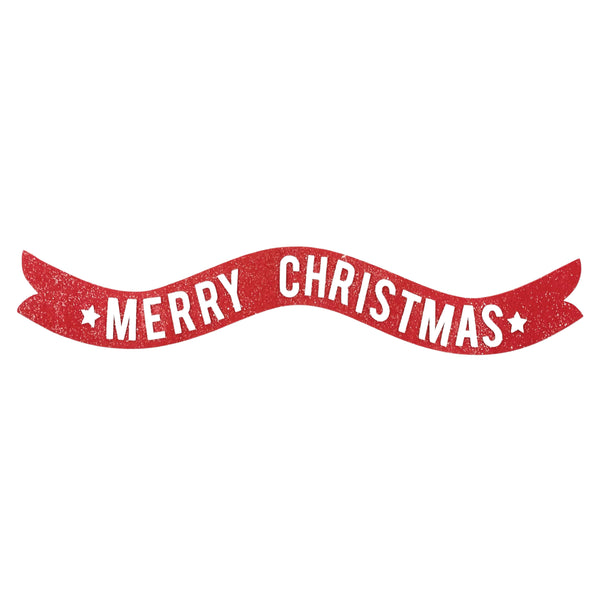 Merry Christmas Glitter Wave Sign