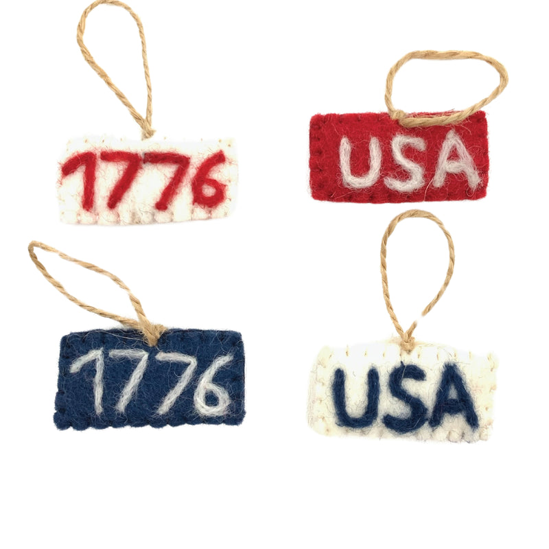 *SALE!* USA Felt Ornaments