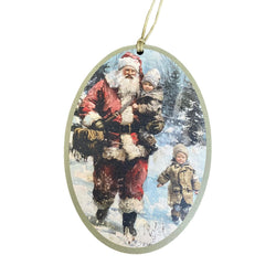 Santa with Children Ornament