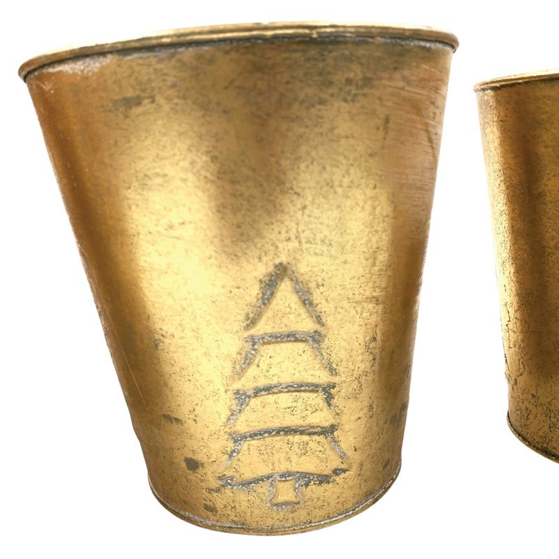 Gold Christmas Tree Cups