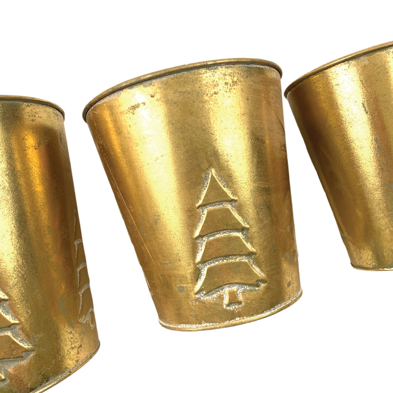 Gold Christmas Tree Cups