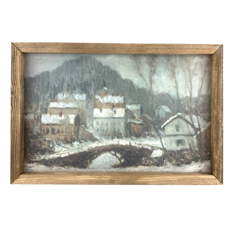 *SALE!* Winter Village <br>Framed Art