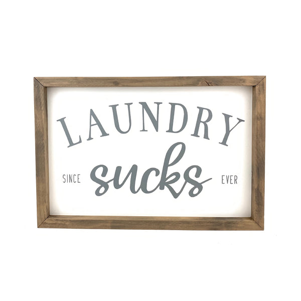 Laundry Sucks <br>Framed Saying