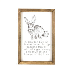 Easter Bunny Definition <br>Framed Saying