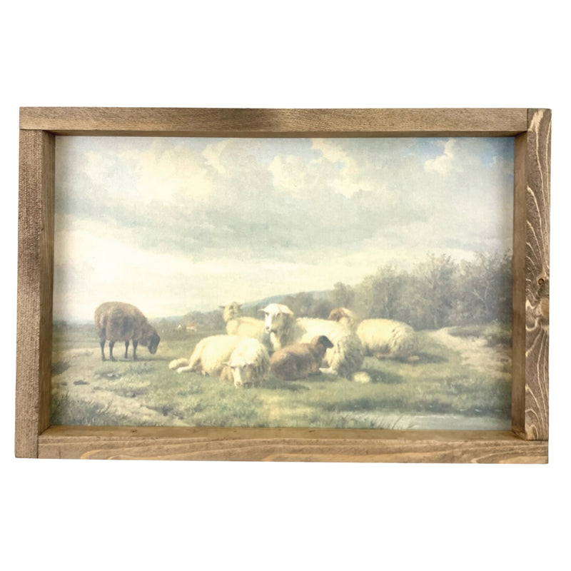 *SALE!* Landscape with Sheep <br>Framed Art