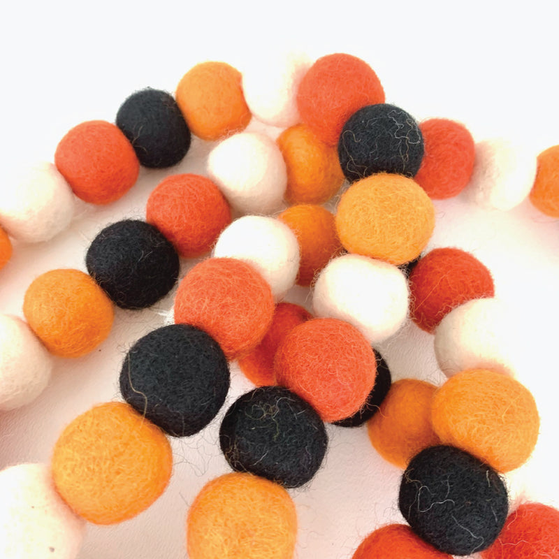 Halloween Felt Ball Garland