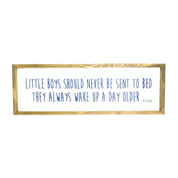 Little Boys Should Never Framed Saying