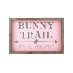 Bunny Trail <br>Framed Saying