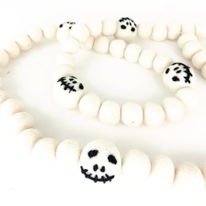 Skeleton Felt Ball Garland