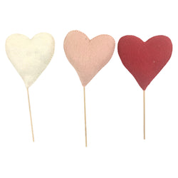 Standing Felt Hearts