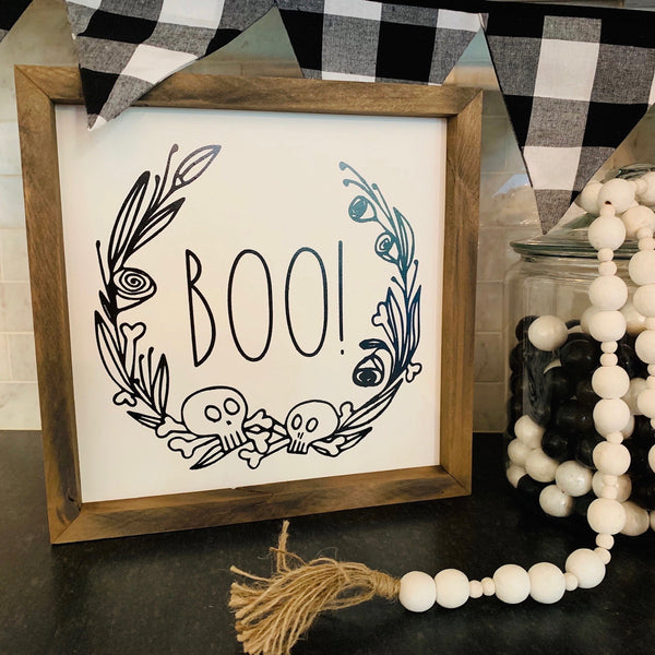 BOO! <br>Framed Saying