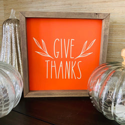 Give Thanks Framed Print