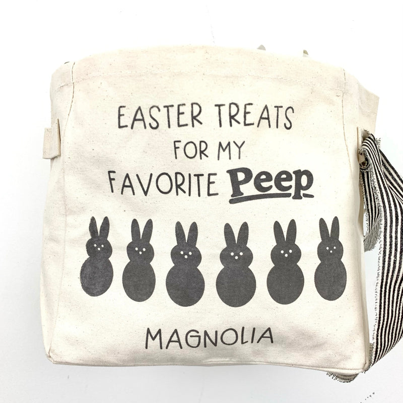 Personalized Favorite Peep <br>Canvas Easter Basket