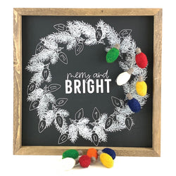 Merry & Bright Wreath <br>Magnetic Advent