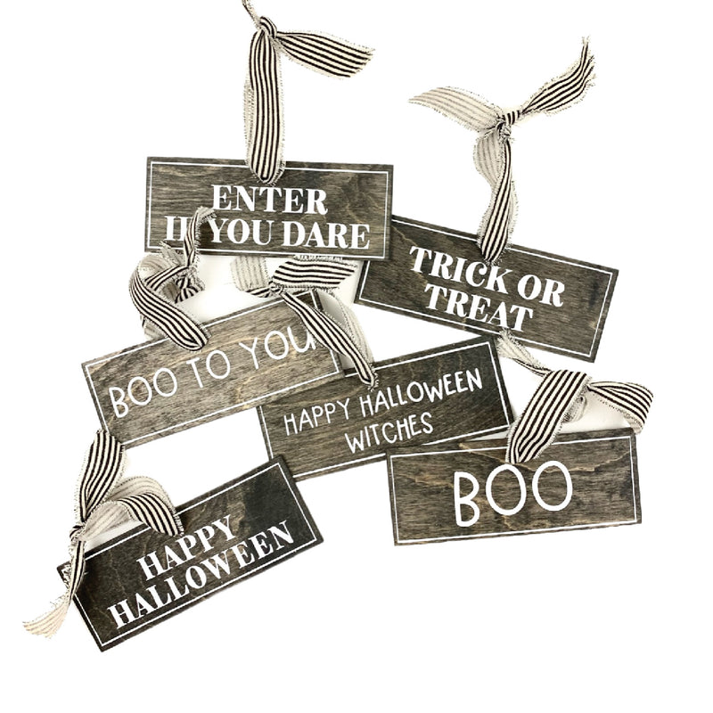 Happy Halloween Witches Sign Ornament