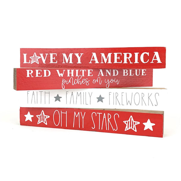 *SALE!* Red White and Blue Pinches On You <br>Shelf Saying