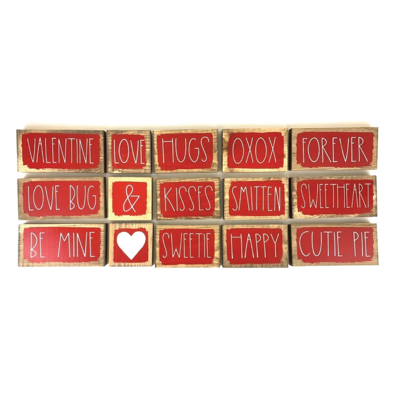 Valentines Word Blocks