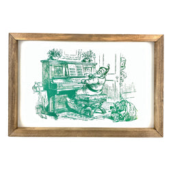 Santa at Piano <br>Framed Print