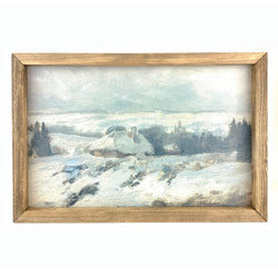 Snowy Cabin <br>Framed Art