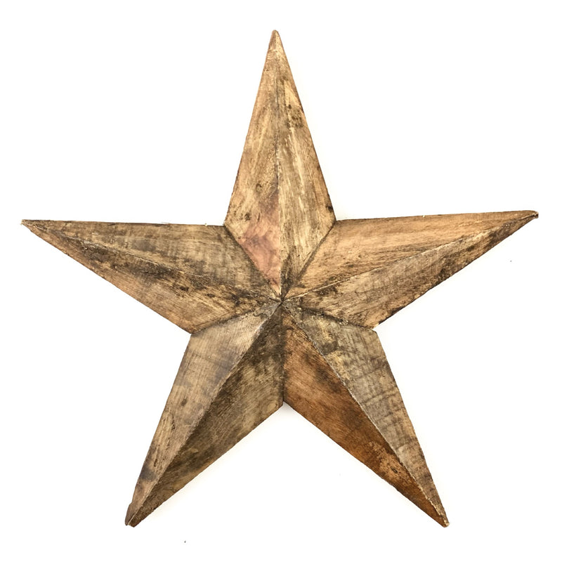 XL Wood Carved Star